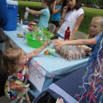 IMG_0618 (from right) Isabelle, Isabella, Maddy and Hannah working the Bake Sale
